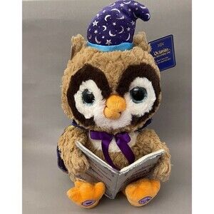Cuddle Barn Octavius The Storytelling Owl Talking Stuffed 13.5" Wizard Toy NWT